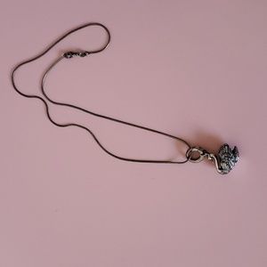 Fossil swan necklace